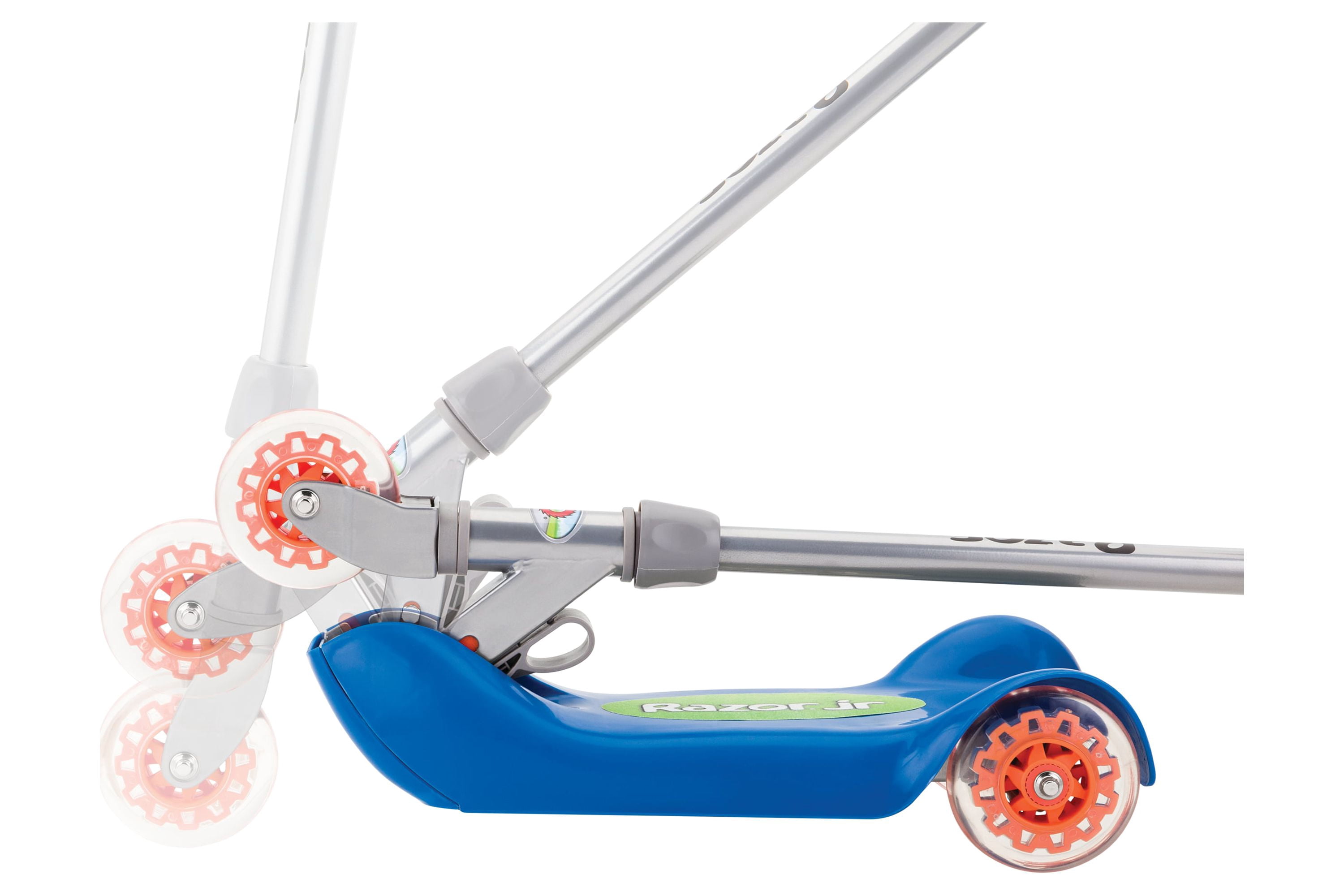 Razor Jr. Folding Kiddie Three Wheel Kick Scooter - Blue, for Preschool Child Ages 3+