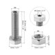 thumbnail image 2 of Uxcell M8x30mm Hexagon Fasteners Hollow Screw Bolts with Nuts 5 Pack, 2 of 5