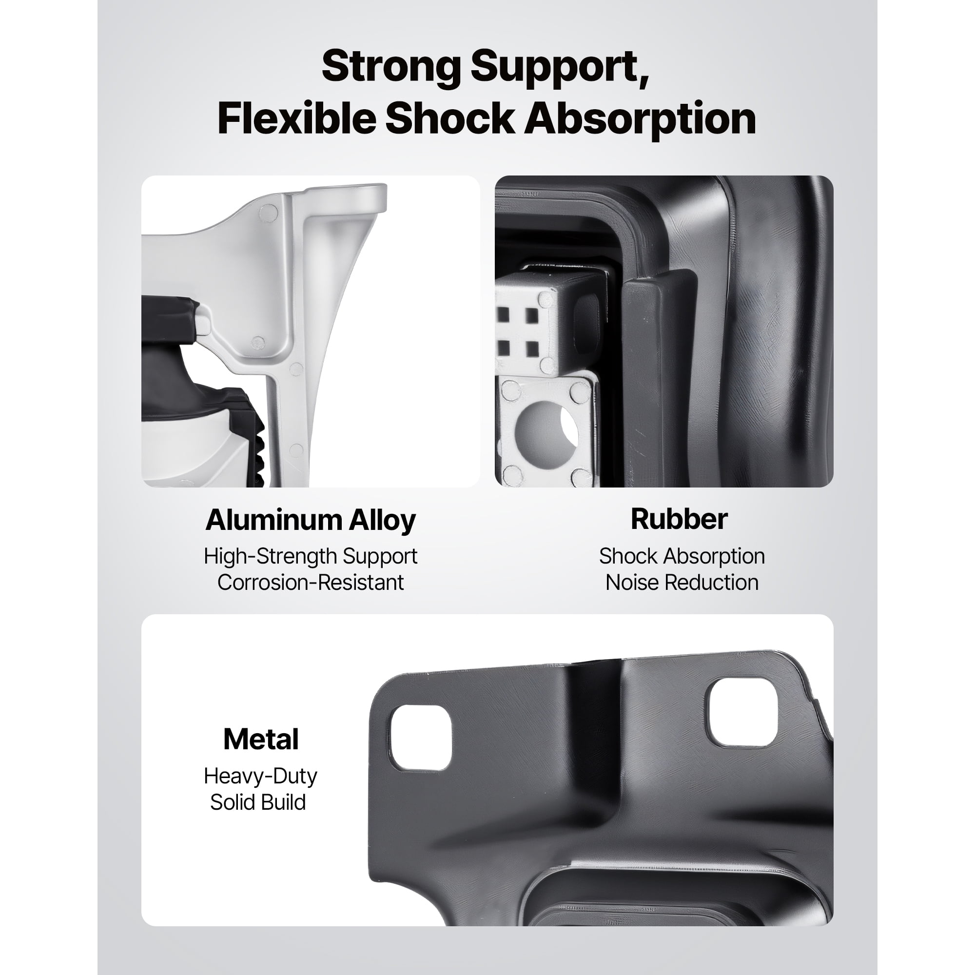 KFFKFF Engine and Transmission Motor Mount Kit Replacement, Set of 3, Compatible with 2013–2019 Ford Escape 2.0L L4, Replace OE# A5612, A5631, A5520, Provides Stable Support