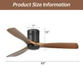 thumbnail image 6 of Ceiling Fan 52-Inch Ceiling Fan, Flush Mount, Remote Control, Wood Blades, Modern Indoor/Outdoor Fan for Bedroom, Patio, 6 of 11
