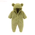thumbnail image 2 of LYHaoo Romper for Boys Newborn Baby Fleece Footie Snowsuit Winter Onesie Cartoon Bear Warm Hooded Outfits For Girls Boys,Sizes 6-9 Months, 2 of 7
