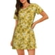 thumbnail image 1 of Fotbe Flower Bata de Dormir para Mujer con Estampado, Camisón de Algodón de Manga Corta, Ropa de Dormir Casual, 1 of 6