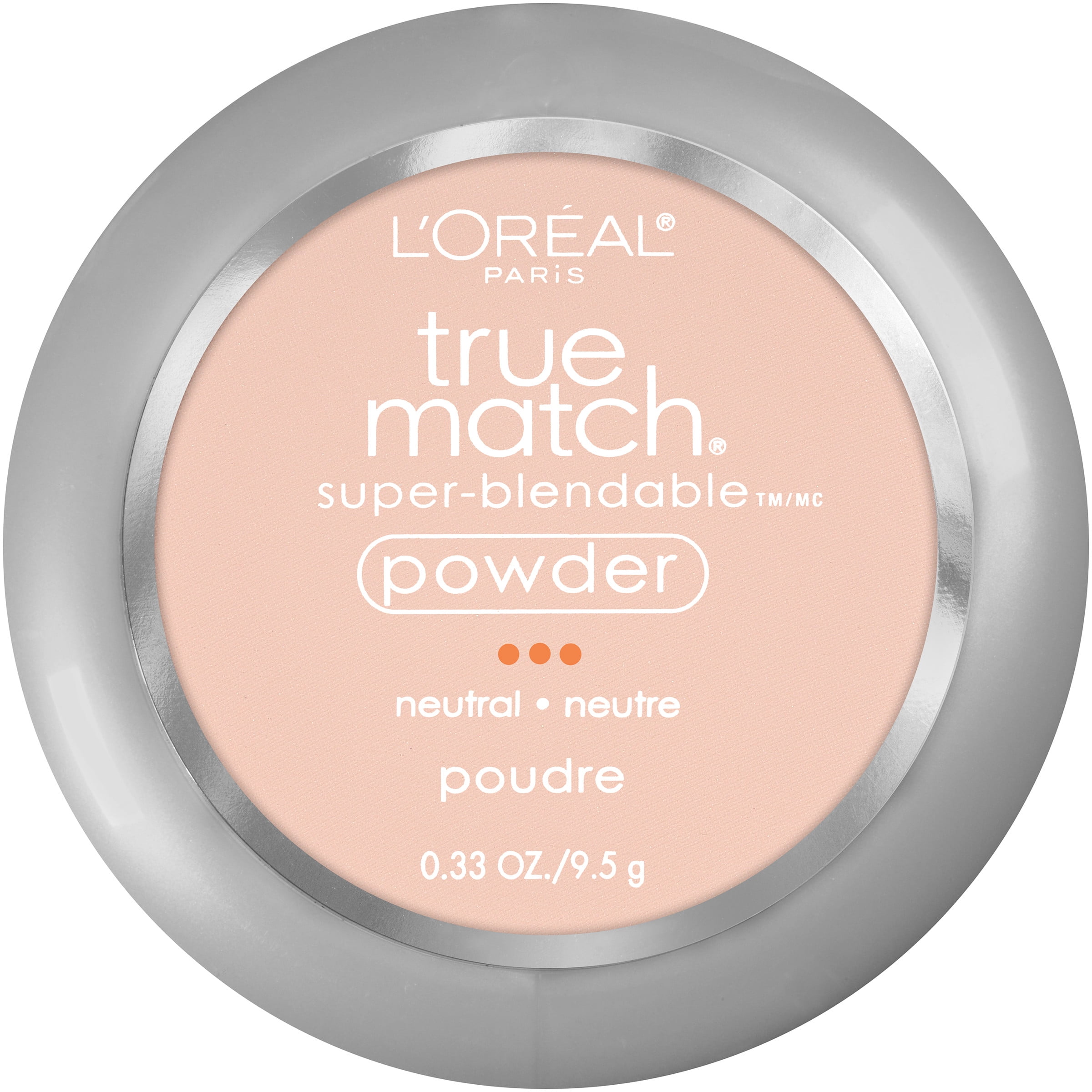 L'Oreal Paris True Match Super Blendable Oil Free Makeup Powder, Classic Ivory, 0.33 oz