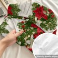 thumbnail image 4 of King Size Fitted Sheet Set - Christmas Poinsettia 3 Piece Bedding Sets 16" Deep Pocket Fitted Sheet with 2 Pillowcases, Red Green Botanical Xmas Snowflake Brushed Microfiber Hotel Luxury Bed Sheets, 4 of 9