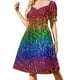 thumbnail image 2 of Vestido divertido de manga corta, vestido de cumpleaños para mujer, vestido largo de verano para mujer, vestido largo de verano para uso diario., 2 of 7