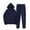 Navy, variant on Bloomae Two Piece Tracksuit for Women Lightwieght Drawstring Long Sleeve Hooded Pullover Sweatshirts and Sweatpants Jogger Hoodie Sweatsuit Workout Lounge Set Black XL