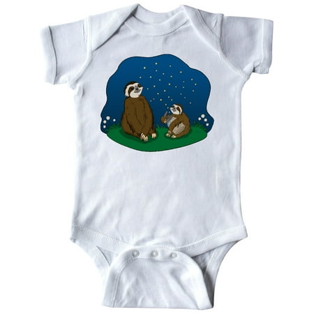 

Inktastic Summer Sloths With Fireflies Gift Baby Boy or Baby Girl Bodysuit