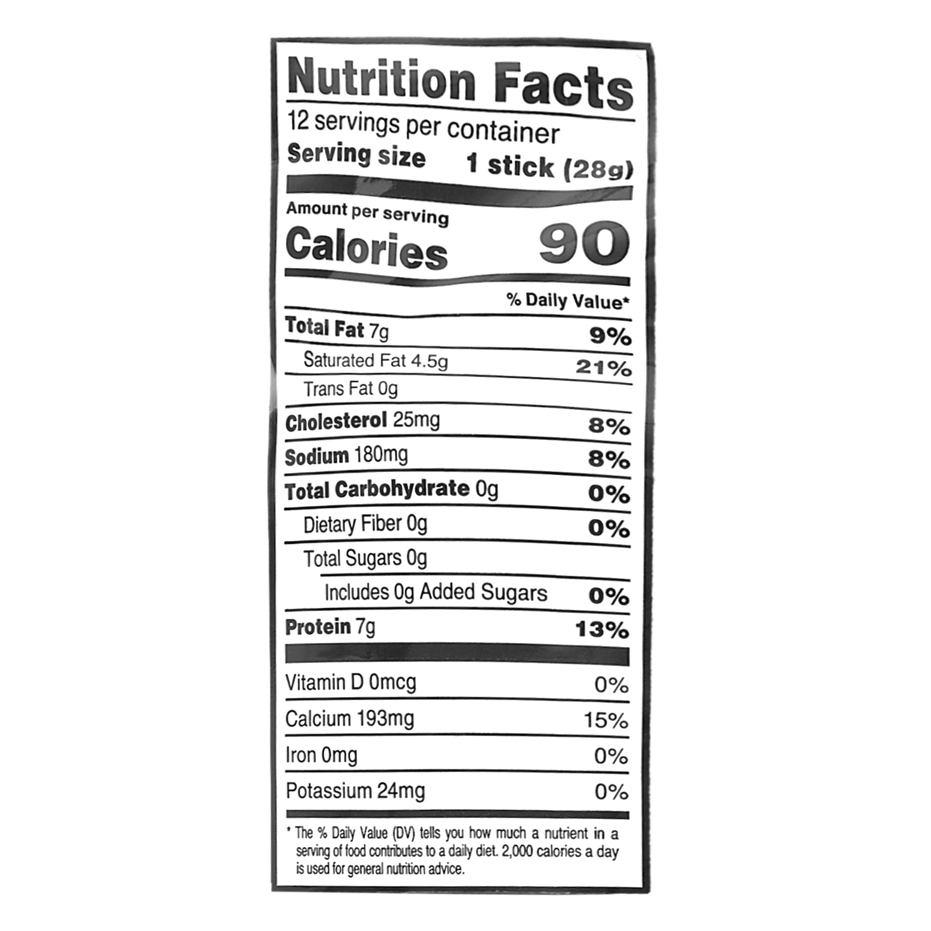 Great Value Whole Milk Low-Moisture Mozzarella String Cheese Sticks, 12 oz, 12 Count
