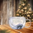 thumbnail image 6 of Christmas Glasses Double Wall Elegant Clear 10oz Capacity Tea Drinks Glass Cup for Christmas Present Woman Mom Festival, 6 of 8