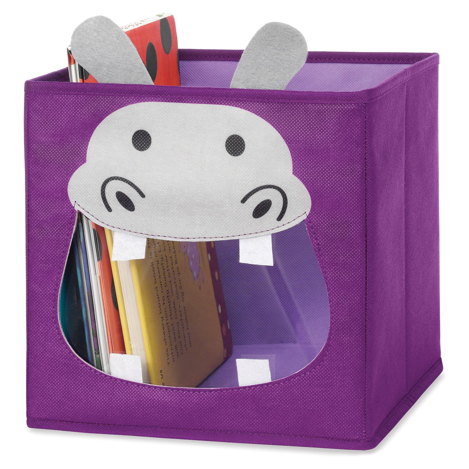 Whitmor 6256-4925-HIPPO Purple Hippo Collapsible Storage Cube