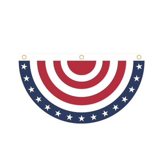 American Flag Bunting For Outside, USA Pleated Fan Flag, 4th Of July Bunting Patriotic Bunting Outdoor Decoration