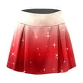 thumbnail image 3 of B91xZ Jupe Fluide pour Femmes Super Confortable Jupe en Denim Extensible, Rouge L, 3 of 5