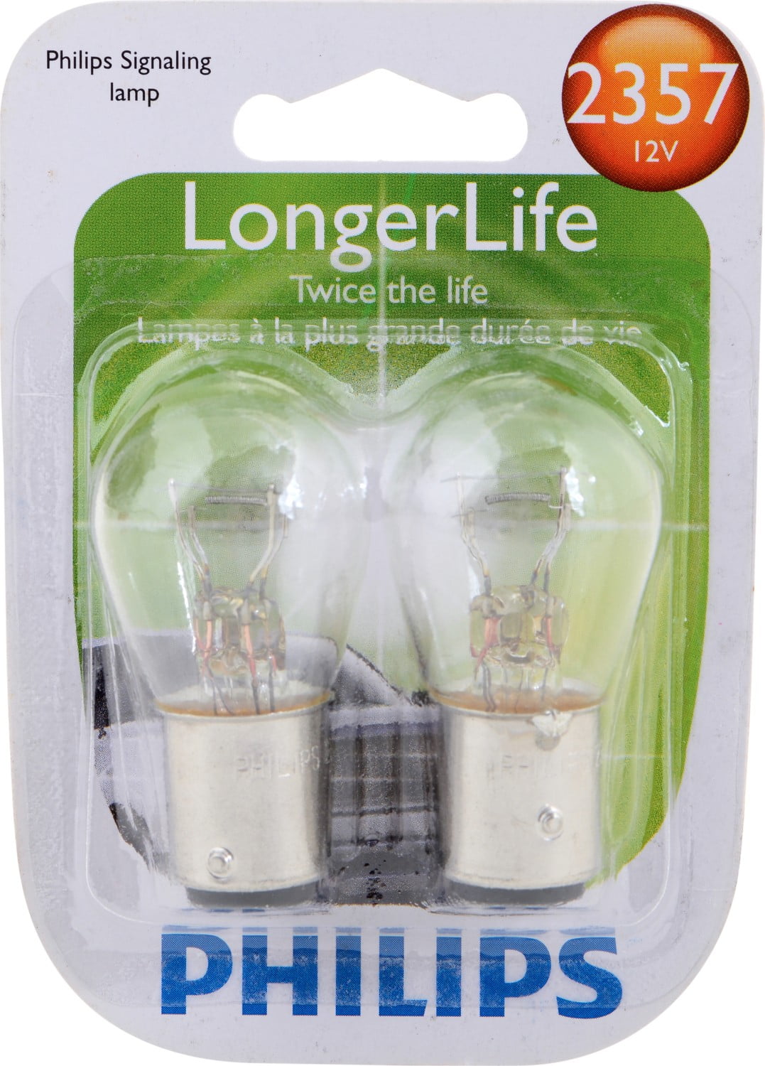 Philips Longerlife Miniature 2357Ll, Clear, Twist Type, Always Change In Pairs!