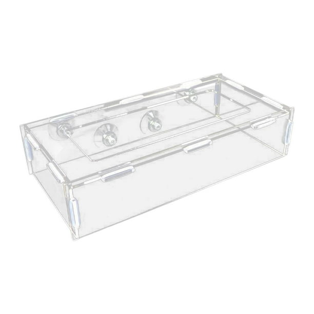 Comedero acrílico para pecera, fácil de instalar, con ventosa, transparente, para camarones. SG