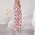 thumbnail image 3 of Honeii Watermelon Ice Cream print Women's Pajama Sets Long Sleeve Button Down Sleepwear Nightwear Soft Pjs Lounge Sets-XX-Large, 3 of 7
