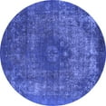 thumbnail image 1 of Ahgly Company Indoor Round Oriental Blue Industrial Area Rugs, 5' Round, 1 of 4