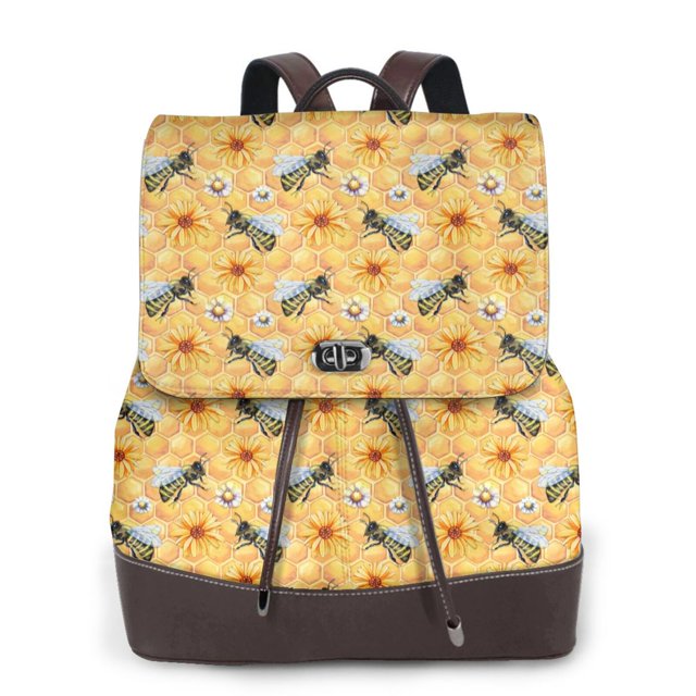 Fotbe Bee Wasp Mochila Bolso con Estampado para Mujer, Mochila Antirrobo de Nylon Impermeable, Bolsa Ligera de Hombro