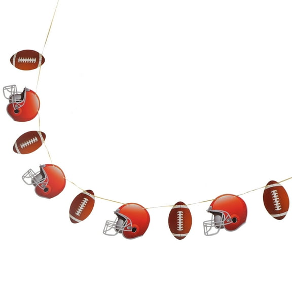 NIAIZEK 1Set Assorted Color Football Party Pull Flag Ornaments for Sports Day and Birthday Party Hanging Decor