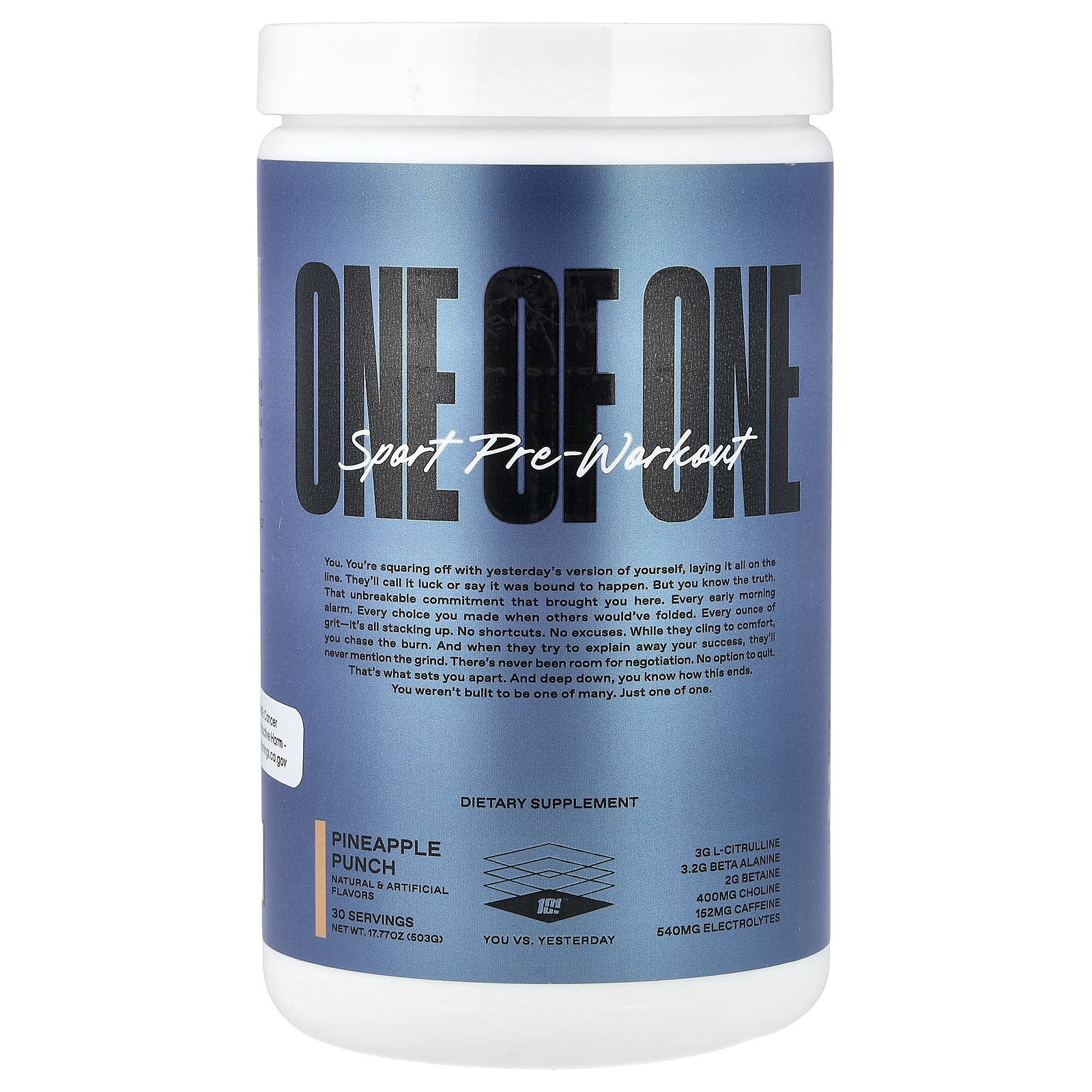 ONE OF ONE Sport Pre-Workout, Pineapple Punch , 17.77 oz (503 g)
