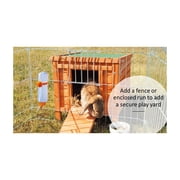TRIXIE Outdoor Wooden Small Animal Home with Hinged Roof, Raised Floor for Rabbits