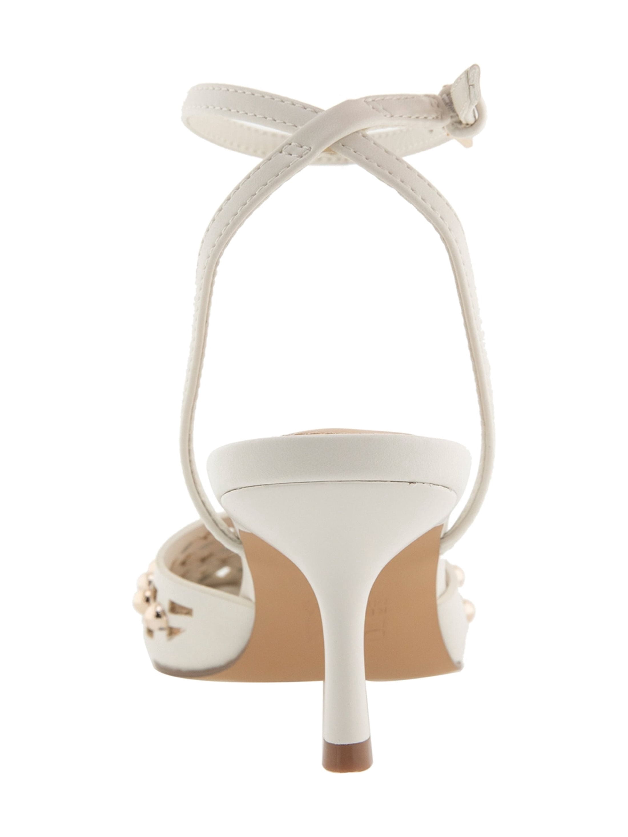 RM Rebecca Minkoff Women's Fiona Studded Kitten Heel with Ankle Strap