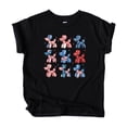 thumbnail image 2 of Cute Patriotic Balloon Shirt for Women, Youth and Toddler Girls Matching 4th of July Tee Black Shirt 12 Months, 2 of 5