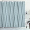 thumbnail image 1 of Ambesonne Scale Shower Curtain, Hand Drawn Fish Skin, 69"Wx84"L, Teal White, 1 of 3