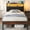 Vintage, variant on Casacomoda Bed Frame Twin Size with Storage Headboard, Upholstered Platform Bed with Charging Station and LED Light, Heavy Duty Frame Support, No Box Spring Needed, Noise Free, Vintage