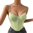 thumbnail image 1 of Harpily 2025 Shapers Stylish Diamond Shape Slim Clearance Backless Fishbone Steel Ring Solid Color Everything Little Vest, 1 of 8