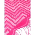 thumbnail image 4 of Chales y envolturas INSPIRAR CHIC para vestidos de noche, bufandas triangulares de encaje con flecos para fiestas formales de boda 70.9"x27.6" Rosa caliente, 4 of 5