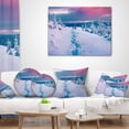 thumbnail image 3 of Designart Beautiful Sunrise over Winter Mountains - Landscape Printed Throw Pillow - 18x18, 3 of 4