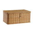 thumbnail image 2 of Canasta de almacenamiento con tapa rectangular Práctico decorativo Organizador casero Bin de almacenamiento para el dormitorio de la oficina Desk Baño 29CMX21CMX15CM, 2 of 8