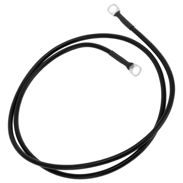 1 Pc Cable Inversor de Batería 10 AWG Gauge 3.5FT 5/16" Lug Cable de Batería Universal para Automóvil Vehículo Barco RV Solar Cobre Estañado Negro