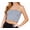 H grey, variant on Crop Tube Top Cotton/Spandex Plain Solid Basic Layering No Built-in Bra whS