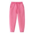 thumbnail image 1 of TZEWGL 3 Multi Packs Set Autumn Solid Elastic Waist Sweat Pants For Children Straight Bottoms Trousers For Girl size 2-3T, 1 of 4
