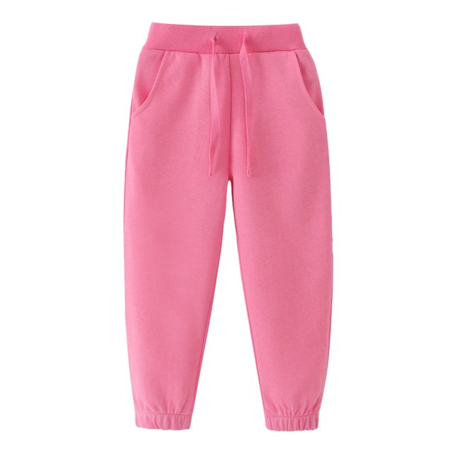 TZEWGL 3 Multi Packs Set Autumn Solid Elastic Waist Sweat Pants For Children Straight Bottoms Trousers For Girl size 2-3T