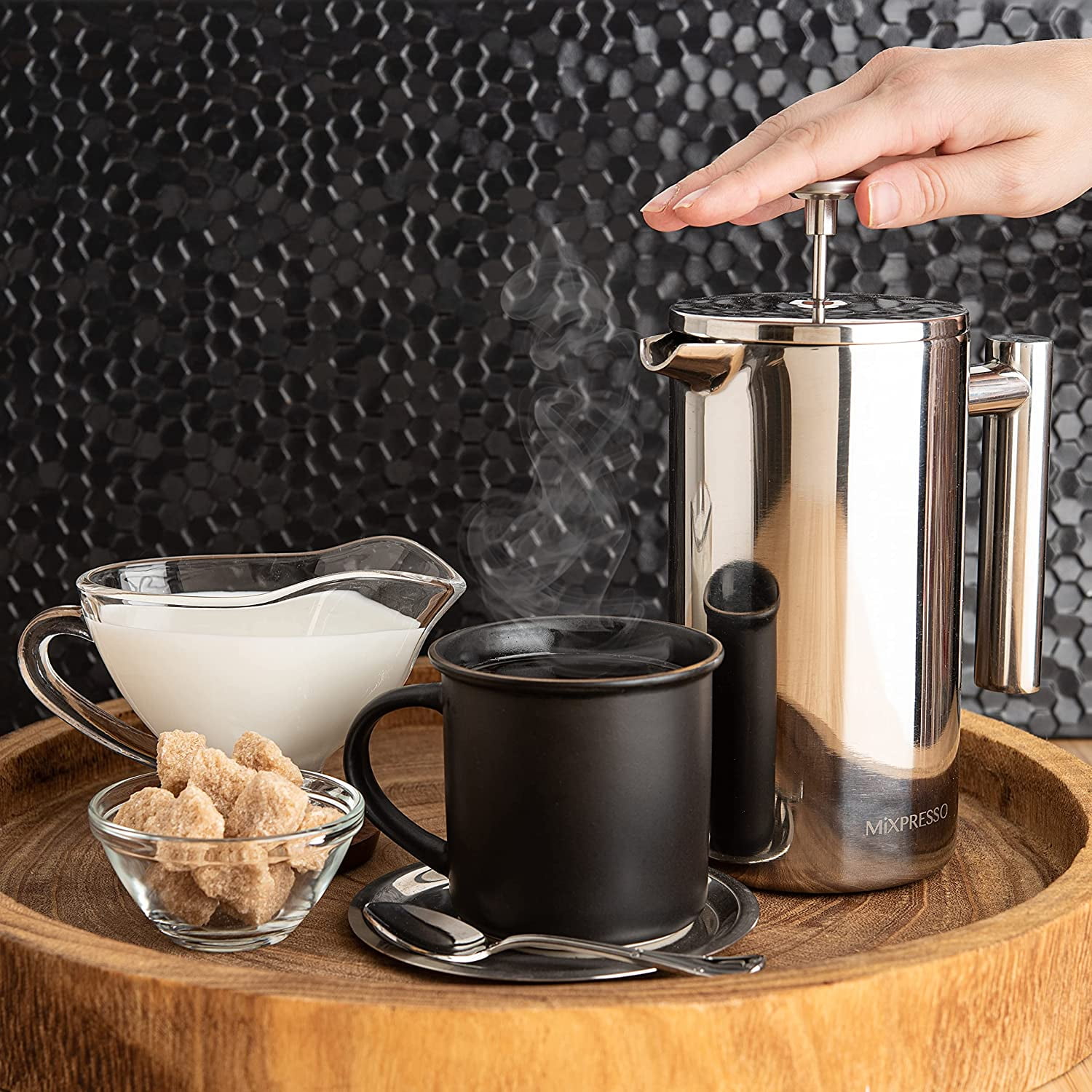 Mixpresso Stainless Steel French Press Coffee Maker 27 Oz 800 ml, Double Wall