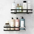 thumbnail image 5 of Shower Caddy Corner  Floating Shelves Shower Caddy Bathroom Shelf, Bathroom Shelf, Black Shower Shampoo Bathroom Accessories, Bathroom Corner Shelves, Kitchen Wall Shelf Storage Rack, 20Cm-50Cm/25Cm, 5 of 7