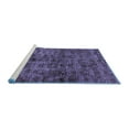 thumbnail image 2 of Ahgly Company Machine Washable Indoor Square Abstract Blue Modern Area Rugs, 5' Square, 2 of 4