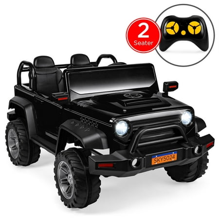 Best Choice Products 12V 2.2MPH Kids 2-Seater Ride-On Truck w/ Parent Control, LED Headlights, Sounds, MP3 Compatible Player -
