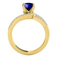 thumbnail image 3 of Aonejewelry 1.15 Ct. Tanzanite and Diamond Twin Shank Engagement Ring Crafted In 14k Solid Yellow Gold, 3 of 4