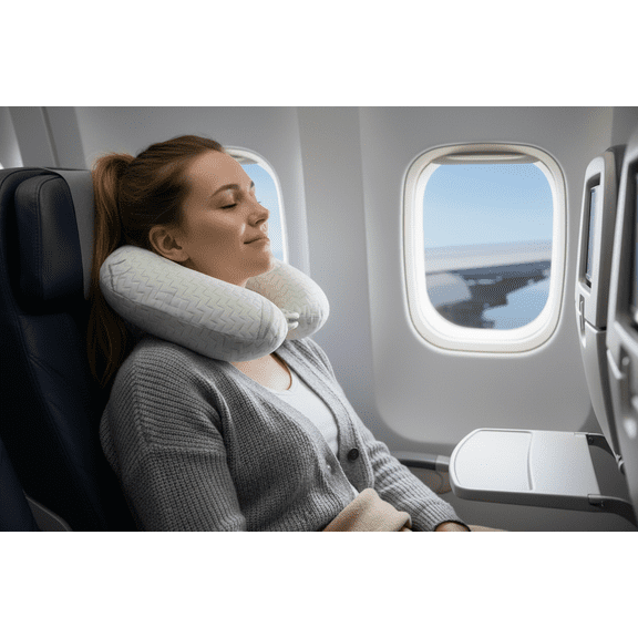 Bamboo Travel Pillow - Cool Bamboo Memory Foam, Neck & Support Pillow