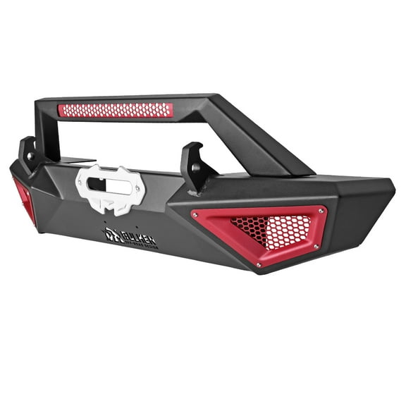 Bulken Winched Front Bumper Compatible with 2018-2022 Jeep Wrangler JL/2020-2022 Gladiator X Series
