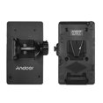 thumbnail image 3 of Placa adaptadora Andoer V Mount V-Lock Batería Adaptador de placa Sistema de fuente de alimentación Conector D-tap W / Clamp para Sony Camera BP Battery Andoer Placa adaptadora, 3 of 7