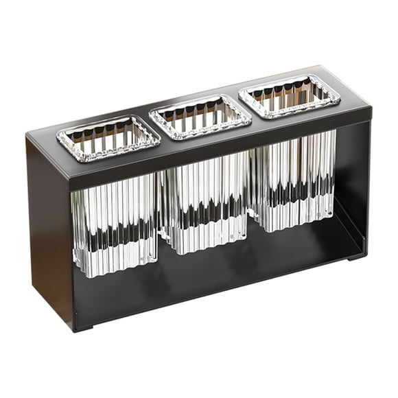 Black Countertop Cutlery Drying Rack Utensil Drainer Stand With Removable Drip Tray For Kitchen Bathroom Organization Black 9.25 X 4.72 X 2.75 Inches