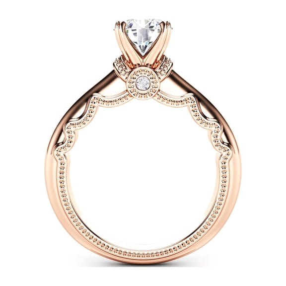 Estate Moissanite Milgrain Ring