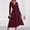 Red, variant on Ovbmpzd Fall Midi A-Line Dresses for Women Long Sleeves Black Pleated Elegant Wedding Guest Dresses Casual Smock Waisted V Neck Dresses