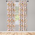 thumbnail image 3 of Ambesonne Dog Lover Curtains, Bullterrier with Doberman, Pair of 28"x84", Multicolor, 3 of 5