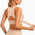 thumbnail image 5 of Women's Front Closure Posture Corrector Bra Wireless Plus Size Full Coverage Lift Support Back Cross Wide Strap Comfortable Everyday Bras for Older Women Seniors, 5 of 8