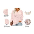 thumbnail image 4 of TIYOMI Plus Size Long Sleeve Tops For Women 3X Star Shirts Causal Blouses V Neck Pink Tee Fall Winter Tunics 3XL 20W 22W, 4 of 7
